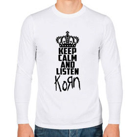 Мужской лонгслив хлопок с принтом Keep calm and listen Korn в Кировске, 100% хлопок |  | Тематика изображения на принте: korn | koяn | арвизу | дэвис | корн | коян | лузье | манки | уэлч | филди | филипп | хэд | шаффер