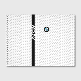 Альбом для рисования с принтом BMW 2018 White Sport в Кировске, 100% бумага
 | матовая бумага, плотность 200 мг. | Тематика изображения на принте: bmw | автомобильные | бмв | машины