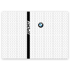 Поздравительная открытка с принтом BMW 2018 White Sport в Кировске, 100% бумага | плотность бумаги 280 г/м2, матовая, на обратной стороне линовка и место для марки
 | Тематика изображения на принте: bmw | автомобильные | бмв | машины