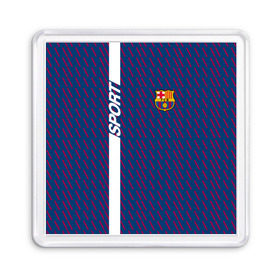 Магнит 55*55 с принтом FC Barca 2018 Creative uniform в Кировске, Пластик | Размер: 65*65 мм; Размер печати: 55*55 мм | fc | fc barcelona | fcb | барселона | спорт | спортивные | фк | футбол | футбольный клуб