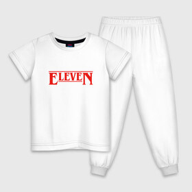 Детская пижама хлопок с принтом Eleven в Кировске, 100% хлопок |  брюки и футболка прямого кроя, без карманов, на брюках мягкая резинка на поясе и по низу штанин
 | stranger things | очень странные дела