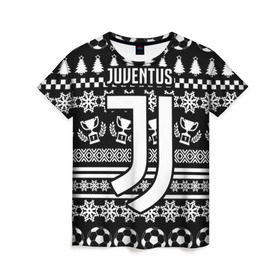 Женская футболка 3D с принтом Juventus 2018 Новогодний в Кировске, 100% полиэфир ( синтетическое хлопкоподобное полотно) | прямой крой, круглый вырез горловины, длина до линии бедер | fc | juventus | спорт | спортивные | фк | футбол | футбольный клуб | ювентус