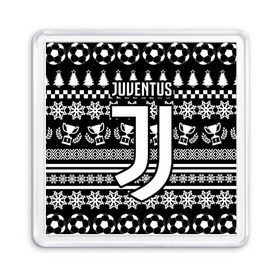 Магнит 55*55 с принтом Juventus 2018 Новогодний в Кировске, Пластик | Размер: 65*65 мм; Размер печати: 55*55 мм | Тематика изображения на принте: fc | juventus | спорт | спортивные | фк | футбол | футбольный клуб | ювентус