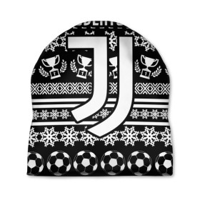 Шапка 3D с принтом Juventus 2018 Новогодний в Кировске, 100% полиэстер | универсальный размер, печать по всей поверхности изделия | Тематика изображения на принте: fc | juventus | спорт | спортивные | фк | футбол | футбольный клуб | ювентус