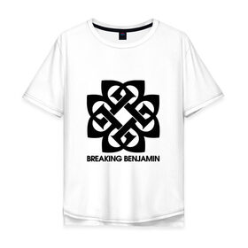 Мужская футболка хлопок Oversize с принтом Breaking Benjamin в Кировске, 100% хлопок | свободный крой, круглый ворот, “спинка” длиннее передней части | 