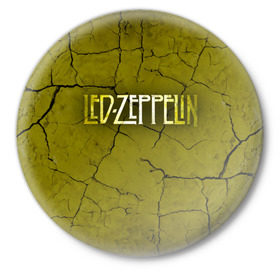 Значок с принтом Led Zeppelin в Кировске,  металл | круглая форма, металлическая застежка в виде булавки | led zeppelin | группа | джимми пейдж | джон генри бонэм | джон пол джонс | лед зепелен | лед зеппелин | роберт плант | рок