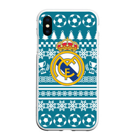 Чехол для iPhone XS Max матовый с принтом Ronaldo 7 Новогодний в Кировске, Силикон | Область печати: задняя сторона чехла, без боковых панелей | fc | real madrid | реал мадрид | спорт | спортивные | фк | футбол | футбольный клуб