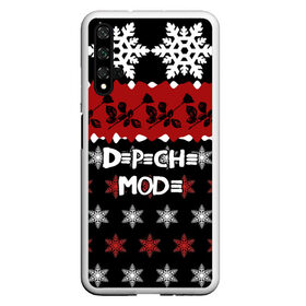 Чехол для Honor 20 с принтом Праздничный Depeche Mode в Кировске, Силикон | Область печати: задняя сторона чехла, без боковых панелей | depeche mode | вестник моды | депеш мод | дэйв гаан | мартин гор | новогодний | новый год | рождество | роза | снежинки | энди флетчер