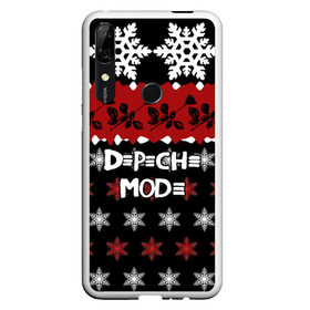 Чехол для Honor P Smart Z с принтом Праздничный Depeche Mode в Кировске, Силикон | Область печати: задняя сторона чехла, без боковых панелей | depeche mode | вестник моды | депеш мод | дэйв гаан | мартин гор | новогодний | новый год | рождество | роза | снежинки | энди флетчер