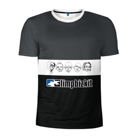 Мужская футболка 3D спортивная с принтом Limp Bizkit в Кировске, 100% полиэстер с улучшенными характеристиками | приталенный силуэт, круглая горловина, широкие плечи, сужается к линии бедра | 