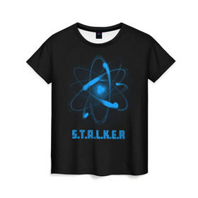 Женская футболка 3D с принтом Сталкер в Кировске, 100% полиэфир ( синтетическое хлопкоподобное полотно) | прямой крой, круглый вырез горловины, длина до линии бедер | game | stalker | игры | сталкер