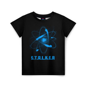 Детская футболка 3D с принтом Сталкер в Кировске, 100% гипоаллергенный полиэфир | прямой крой, круглый вырез горловины, длина до линии бедер, чуть спущенное плечо, ткань немного тянется | game | stalker | игры | сталкер