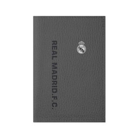 Обложка для паспорта матовая кожа с принтом Real Madrid 2018 Vintage в Кировске, натуральная матовая кожа | размер 19,3 х 13,7 см; прозрачные пластиковые крепления | fc | real madrid | реал мадрид | спорт | спортивные | фк | футбол | футбольный клуб