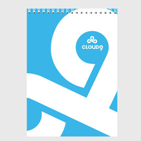 Скетчбук с принтом csgo - Cloud 9 (2018 Style) в Кировске, 100% бумага
 | 48 листов, плотность листов — 100 г/м2, плотность картонной обложки — 250 г/м2. Листы скреплены сверху удобной пружинной спиралью | 0x000000123 | 9 | cloud9 | csgo | клауд | кс го