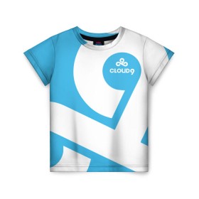 Детская футболка 3D с принтом cs:go - Cloud 9 (2018 Style) в Кировске, 100% гипоаллергенный полиэфир | прямой крой, круглый вырез горловины, длина до линии бедер, чуть спущенное плечо, ткань немного тянется | 0x000000123 | 9 | cloud9 | csgo | клауд | кс го