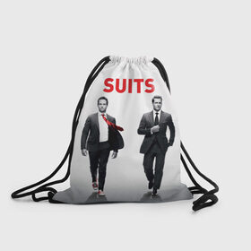 Рюкзак-мешок 3D с принтом Suits в Кировске, 100% полиэстер | плотность ткани — 200 г/м2, размер — 35 х 45 см; лямки — толстые шнурки, застежка на шнуровке, без карманов и подкладки | Тематика изображения на принте: suits | форс мажоры