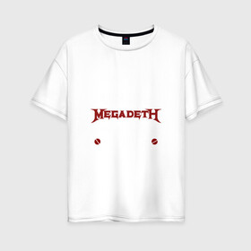 Женская футболка хлопок Oversize с принтом Я прост хочу слушать Megadeth в Кировске, 100% хлопок | свободный крой, круглый ворот, спущенный рукав, длина до линии бедер
 | megadet | megadeth | дирк вербурен | дэвид эллефсон | дэйв мастейн | кико лоурейро | мегадет