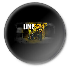 Значок с принтом Группа Limp Bizkit в Кировске,  металл | круглая форма, металлическая застежка в виде булавки | Тематика изображения на принте: 