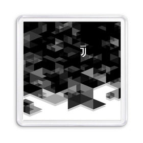 Магнит 55*55 с принтом Juventus 2018 Geometry Sport в Кировске, Пластик | Размер: 65*65 мм; Размер печати: 55*55 мм | fc | juventus | спорт | спортивные | фк | футбол | футбольный клуб | ювентус