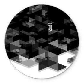 Коврик круглый с принтом Juventus 2018 Geometry Sport в Кировске, резина и полиэстер | круглая форма, изображение наносится на всю лицевую часть | fc | juventus | спорт | спортивные | фк | футбол | футбольный клуб | ювентус