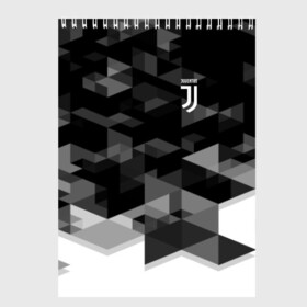 Скетчбук с принтом JUVENTUS GEOMETRY SPORT в Кировске, 100% бумага
 | 48 листов, плотность листов — 100 г/м2, плотность картонной обложки — 250 г/м2. Листы скреплены сверху удобной пружинной спиралью | Тематика изображения на принте: fc | juventus | спорт | спортивные | фк | футбол | футбольный клуб | ювентус