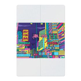 Магнитный плакат 2Х3 с принтом Токио в Кировске, Полимерный материал с магнитным слоем | 6 деталей размером 9*9 см | азия | буквы | вывески | иероглифы | кислота | мегаполис | неон | неонуар | флуо | япония | яркий