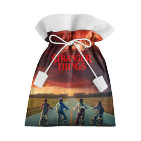Подарочный 3D мешок с принтом Stranger Things в Кировске, 100% полиэстер | Размер: 29*39 см | stranger things | очень странные дела