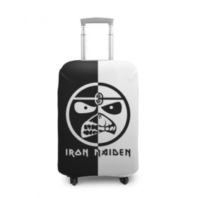 Чехол для чемодана 3D с принтом Iron Maiden в Кировске, 86% полиэфир, 14% спандекс | двустороннее нанесение принта, прорези для ручек и колес | 
