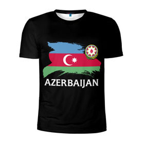 Мужская футболка 3D спортивная с принтом Азербайджан в Кировске, 100% полиэстер с улучшенными характеристиками | приталенный силуэт, круглая горловина, широкие плечи, сужается к линии бедра | azerbaijan | azerbaycan | baku | sssr | азербайджан | азербайджанская | азия | айзербайджан | баку | карта | мусульмане | народ | республика | советский союз | ссср | страна | флаг