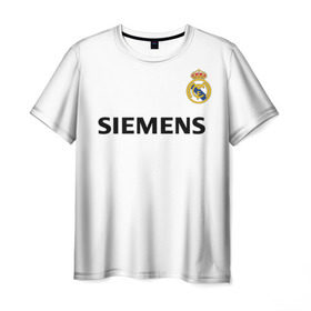 Мужская футболка 3D с принтом Zidane ретро в Кировске, 100% полиэфир | прямой крой, круглый вырез горловины, длина до линии бедер | Тематика изображения на принте: champions | league | madrid | real | retro | spain | zidane | zinedine | зидан | зинедин | лига | мадрид | реал | ретро | чемпионов