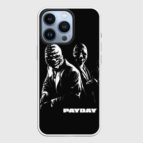 Чехол для iPhone 13 Pro с принтом Payday в Кировске,  |  | Тематика изображения на принте: chains | dallas | heist | hoxton | payday | the heist | wolf | банк | грабители | мафиози | мафия | наемники | ограбление