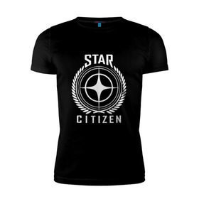 Мужская футболка премиум с принтом Star Citizen в Кировске, 92% хлопок, 8% лайкра | приталенный силуэт, круглый вырез ворота, длина до линии бедра, короткий рукав | Тематика изображения на принте: игра | космический | космос | симулятор