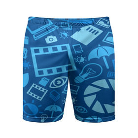 Мужские шорты 3D спортивные с принтом Фотограф pattern в Кировске,  |  | bombing | pattern | бомбинг | текстуры | узор | фотограф