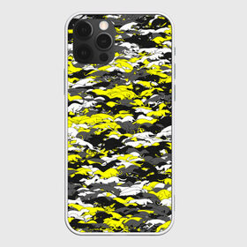 Чехол для iPhone 12 Pro Max с принтом Камуфляж с гончими псами в Кировске, Силикон |  | гончая | желтый | камуфляж | милитари | охота | паттерн | серый | собака | собаки