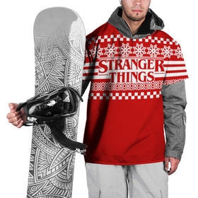 Накидка на куртку 3D с принтом Свитер Stranger Things в Кировске, 100% полиэстер |  | stranger things | новогодний | очень странные дела | праздничный | рождество | свитер