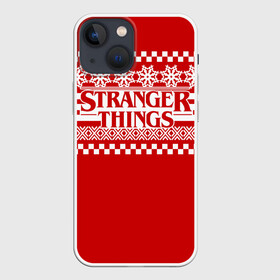 Чехол для iPhone 13 mini с принтом СВИТЕР STRANGER THINGS | ОЧЕНЬ СТРАННЫЕ ДЕЛА НОВОГОДНИЙ в Кировске,  |  | stranger things | новогодний | очень странные дела | праздничный | рождество | свитер