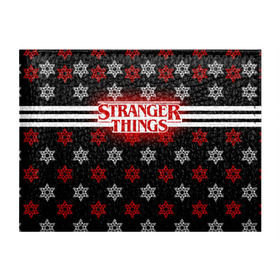 Обложка для студенческого билета с принтом Свитер Stranger Things Dark в Кировске, натуральная кожа | Размер: 11*8 см; Печать на всей внешней стороне | Тематика изображения на принте: stranger things | очень странные дела