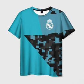 Мужская футболка 3D с принтом Real Madrid 2018 Sportwear в Кировске, 100% полиэфир | прямой крой, круглый вырез горловины, длина до линии бедер | Тематика изображения на принте: 