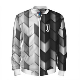 Мужской бомбер 3D с принтом Juventus 2018 Geometry Sport в Кировске, 100% полиэстер | застегивается на молнию, по бокам два кармана без застежек, по низу бомбера и на воротнике - эластичная резинка | fc | juventus | спорт | спортивные | фк | футбол | футбольный клуб | ювентус