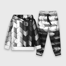 Детский костюм 3D (с толстовкой) с принтом Juventus 2018 Geometry Sport в Кировске,  |  | fc | juventus | спорт | спортивные | фк | футбол | футбольный клуб | ювентус