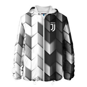 Мужская куртка 3D с принтом Juventus 2018 Geometry Sport в Кировске, ткань верха — 100% полиэстер, подклад — флис | прямой крой, подол и капюшон оформлены резинкой с фиксаторами, два кармана без застежек по бокам, один большой потайной карман на груди. Карман на груди застегивается на липучку | Тематика изображения на принте: fc | juventus | спорт | спортивные | фк | футбол | футбольный клуб | ювентус