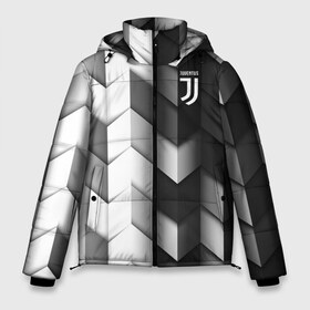 Мужская зимняя куртка 3D с принтом Juventus 2018 Geometry Sport в Кировске, верх — 100% полиэстер; подкладка — 100% полиэстер; утеплитель — 100% полиэстер | длина ниже бедра, свободный силуэт Оверсайз. Есть воротник-стойка, отстегивающийся капюшон и ветрозащитная планка. 

Боковые карманы с листочкой на кнопках и внутренний карман на молнии. | fc | juventus | спорт | спортивные | фк | футбол | футбольный клуб | ювентус