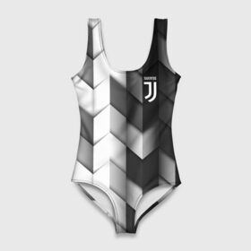 Купальник-боди 3D с принтом Juventus 2018 Geometry Sport в Кировске, 82% полиэстер, 18% эластан | Круглая горловина, круглый вырез на спине | Тематика изображения на принте: fc | juventus | спорт | спортивные | фк | футбол | футбольный клуб | ювентус