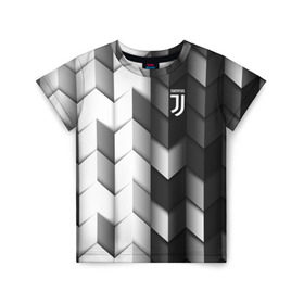 Детская футболка 3D с принтом Juventus 2018 Geometry Sport в Кировске, 100% гипоаллергенный полиэфир | прямой крой, круглый вырез горловины, длина до линии бедер, чуть спущенное плечо, ткань немного тянется | fc | juventus | спорт | спортивные | фк | футбол | футбольный клуб | ювентус