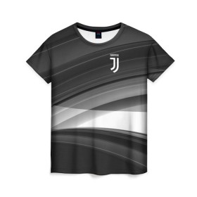 Женская футболка 3D с принтом Juventus 2018 Original в Кировске, 100% полиэфир ( синтетическое хлопкоподобное полотно) | прямой крой, круглый вырез горловины, длина до линии бедер | fc | juventus | спорт | спортивные | фк | футбол | футбольный клуб | ювентус