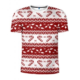 Мужская футболка 3D спортивная с принтом Christmas fashion в Кировске, 100% полиэстер с улучшенными характеристиками | приталенный силуэт, круглая горловина, широкие плечи, сужается к линии бедра | christmas | new year | santa | елка | елочки | новогодний | новый год | рождество | снег | снежинки