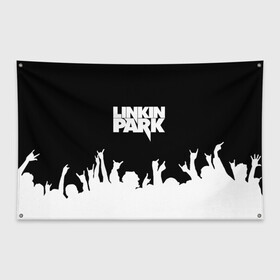 Флаг-баннер с принтом Linkin Park в Кировске, 100% полиэстер | размер 67 х 109 см, плотность ткани — 95 г/м2; по краям флага есть четыре люверса для крепления | bennington | chester | linkin park | альтернативный | беннингтон | группа | ленкин | линкин | майк | метал | музыкант | ню | нюметал | парк | певец | рок | рэп | честер | электроник