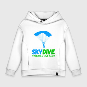 Детское худи Oversize хлопок с принтом skydive в Кировске, френч-терри — 70% хлопок, 30% полиэстер. Мягкий теплый начес внутри —100% хлопок | боковые карманы, эластичные манжеты и нижняя кромка, капюшон на магнитной кнопке | adrenaline | base jumping | extreme | jump | parachute | sky | skydive | адреналин | бейс | бейсджампинг | высота | небо | облака | парашют | полет | прыжок | риск | самолет | свобода | экстрим