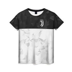 Женская футболка 3D с принтом Juventus 2018 Black and White в Кировске, 100% полиэфир ( синтетическое хлопкоподобное полотно) | прямой крой, круглый вырез горловины, длина до линии бедер | fc | juventus | спорт | спортивные | фк | футбол | футбольный клуб | ювентус