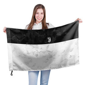 Флаг 3D с принтом Juventus 2018 Black and White в Кировске, 100% полиэстер | плотность ткани — 95 г/м2, размер — 67 х 109 см. Принт наносится с одной стороны | Тематика изображения на принте: fc | juventus | спорт | спортивные | фк | футбол | футбольный клуб | ювентус